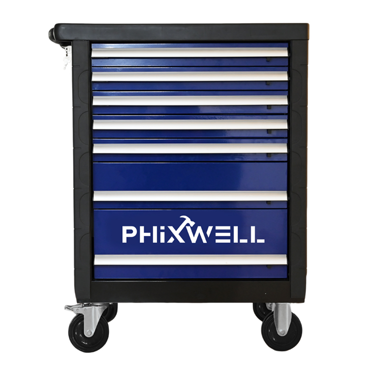 719511 PHIXWELL 7 çekmeceli takım dolabı, Plastik köşe koruyucuları ve kapak plakaları ile