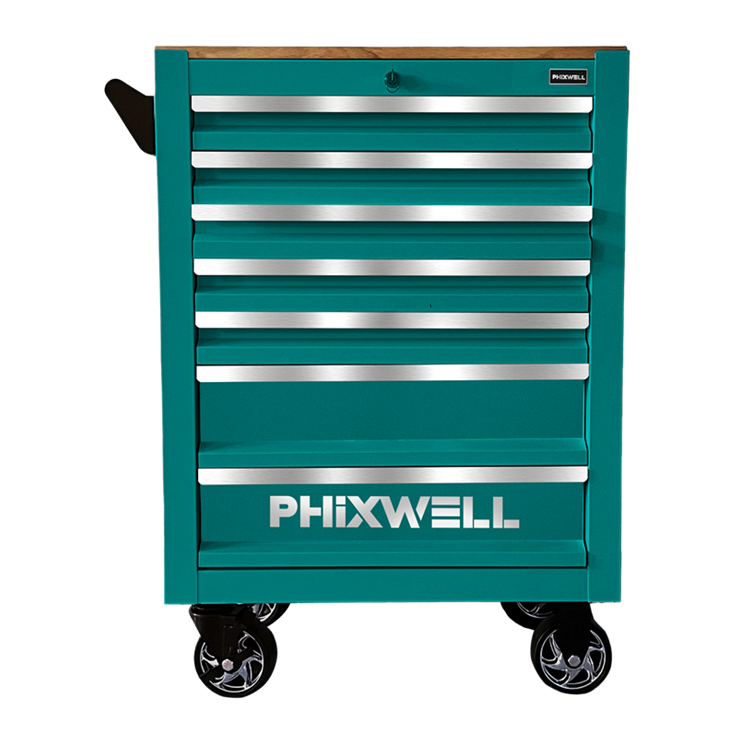 719506 PHIXWELL 7 çekmeceli ahşap tezgahlı saklama dolabı