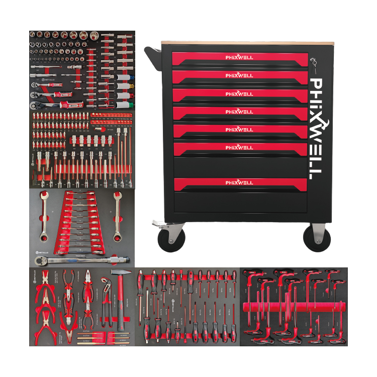 719507 PHIXWELL 7 çekmeceli tezgahlı takım dolabı