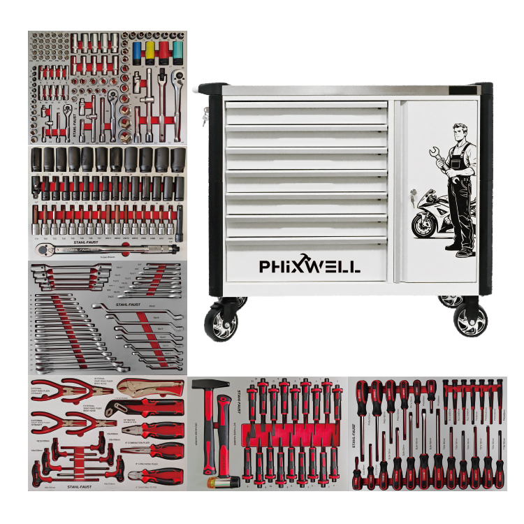 719516 PHIXWELL 7 çekmeceli yeni model takım dolabı