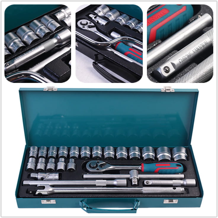 717303 PHIXWELL 24 PARÇA DEMİR KUTU PRİZ TAKIMI